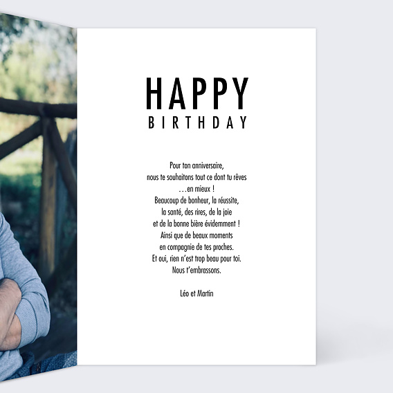 Carte anniversaire Humour Opticien Intérieur Droit