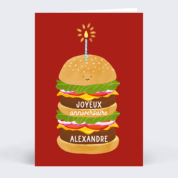 Anniversaire Adulte Burger d'Anniversaire