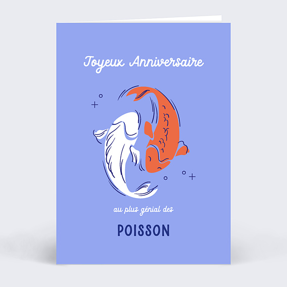 Carte anniversaire Astro Poisson