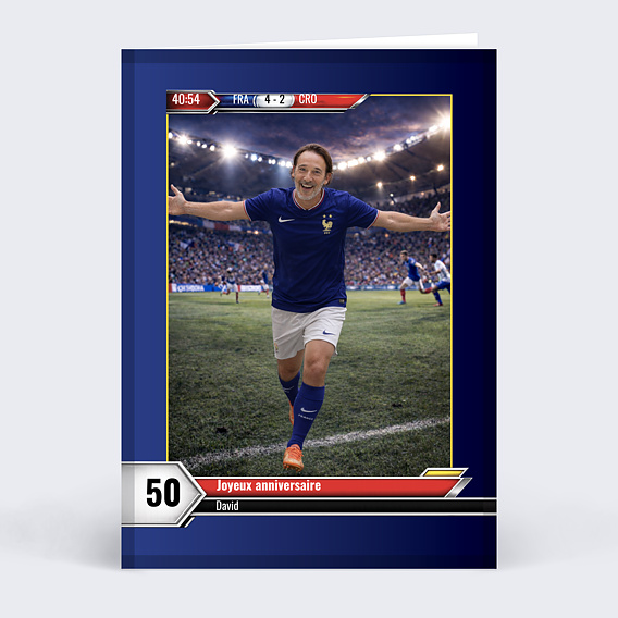 Anniversaire Adulte Portrait en footballeur