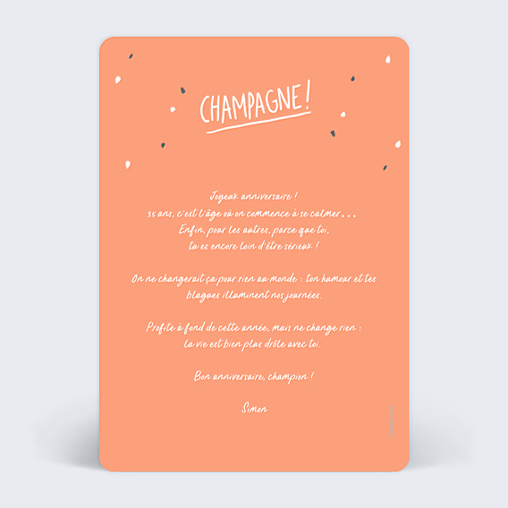 Anniversaire Adulte Champagne pour toi