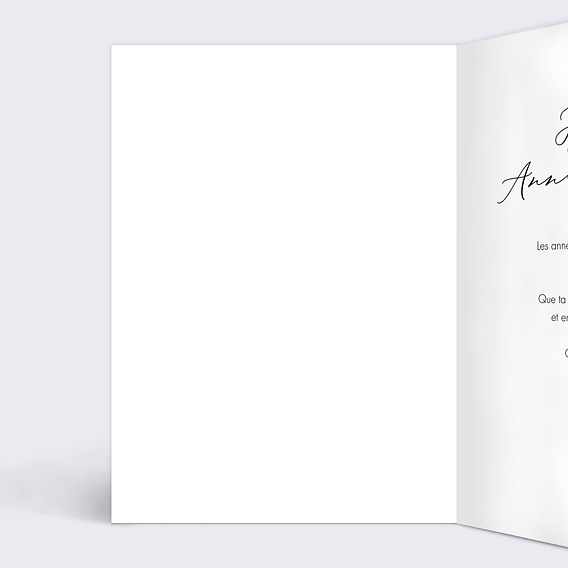 Carte anniversaire Votre Photo ici Intérieur Gauche