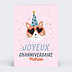 Carte anniversaire Chat Festif