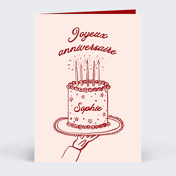 Anniversaire Adulte Gâteau dessiné