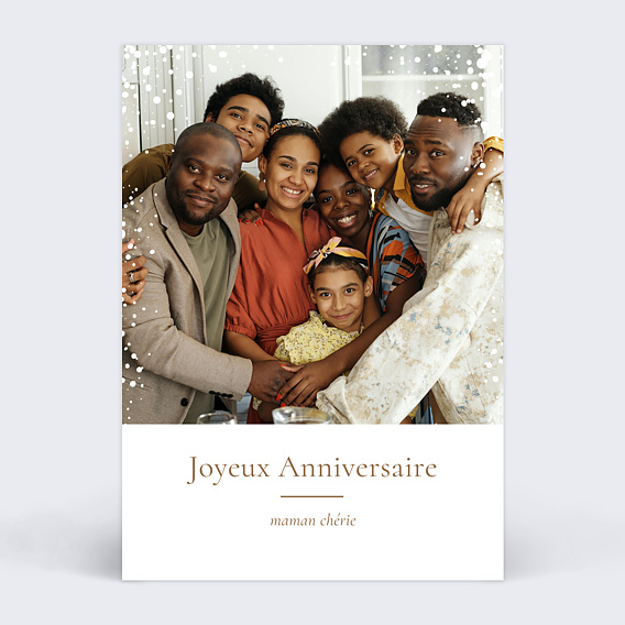 Carte anniversaire Dentelle Recto