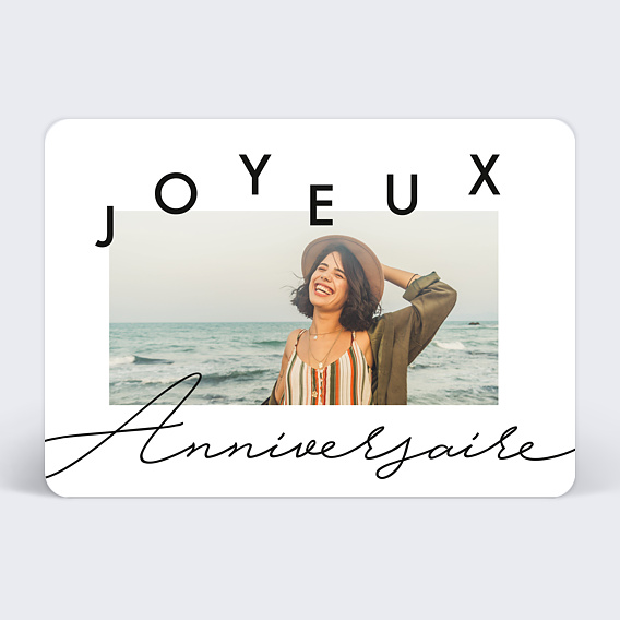 Carte anniversaire Destructuré Recto