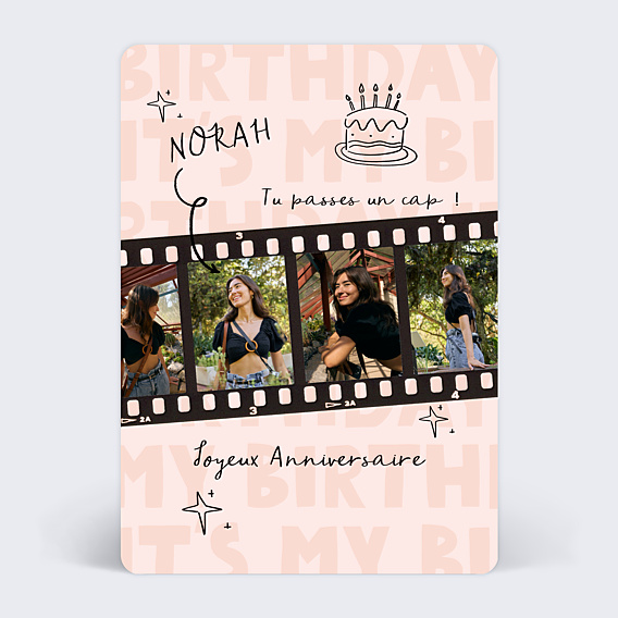 Anniversaire Adulte Pellicule vintage