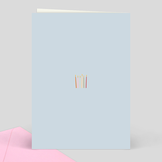 Carte anniversaire Ballons Confettis Verso