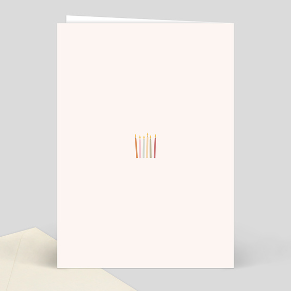Carte anniversaire Bougies Multicolores Verso