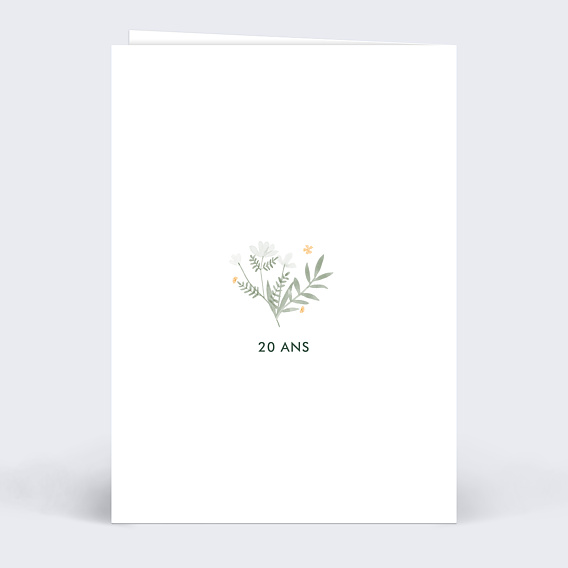 Carte anniversaire Fleurs en Fête Verso
