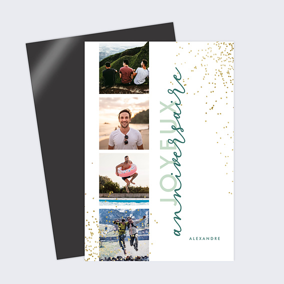 Carte anniversaire Anniversaire Typographique