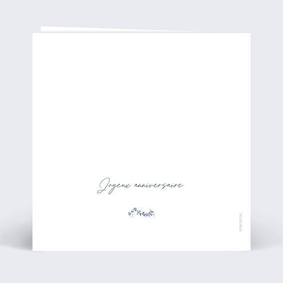 Carte anniversaire Esprit Azulejos Verso