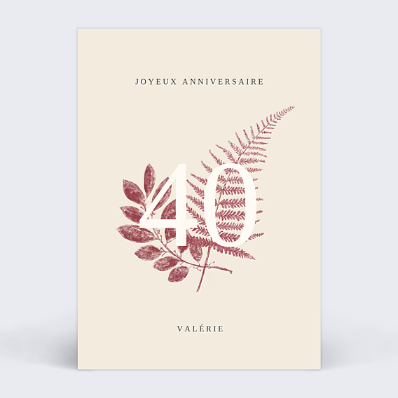 Carte anniversaire Esprit Floral