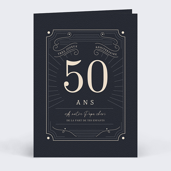 Carte anniversaire Âge Vintage