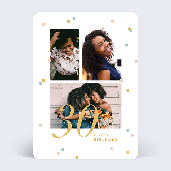 Carte anniversaire Happiest Birthday Après 4