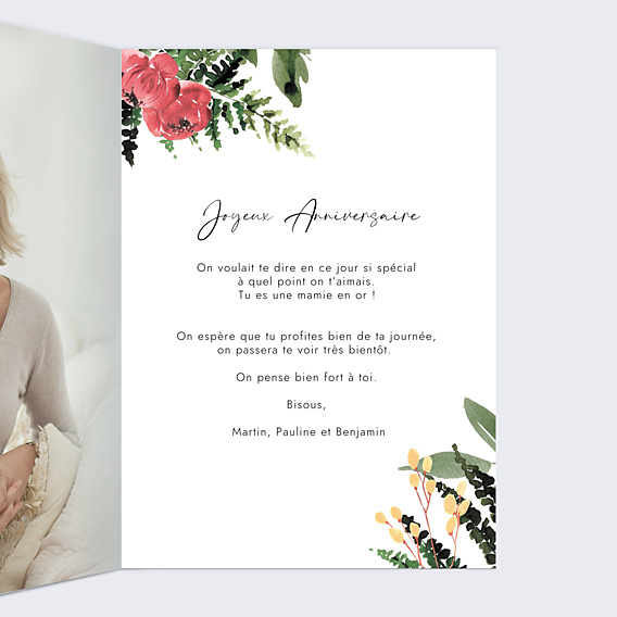 Anniversaire Adulte Fleurs Sauvages