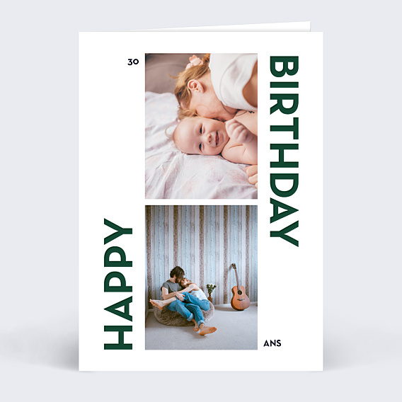 Anniversaire Adulte Typo Chic