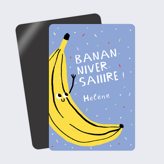Carte anniversaire Banane Festive