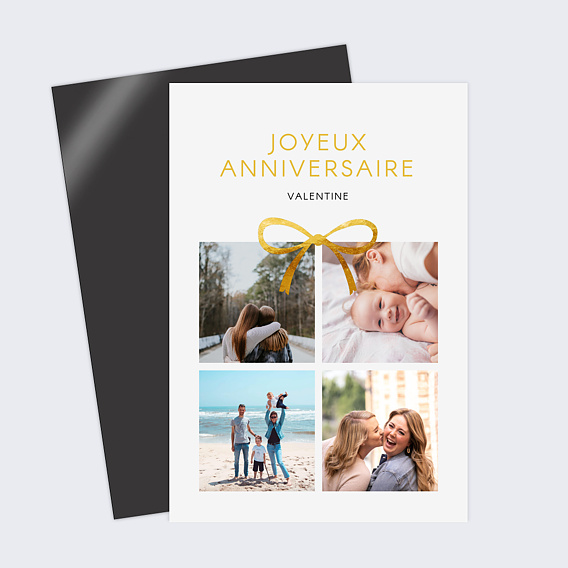Carte anniversaire Cadeau Photo