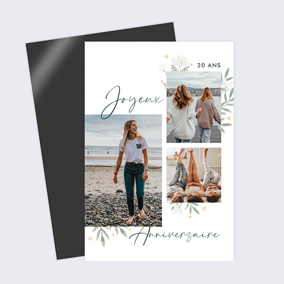 Carte anniversaire Fleurs en Fête