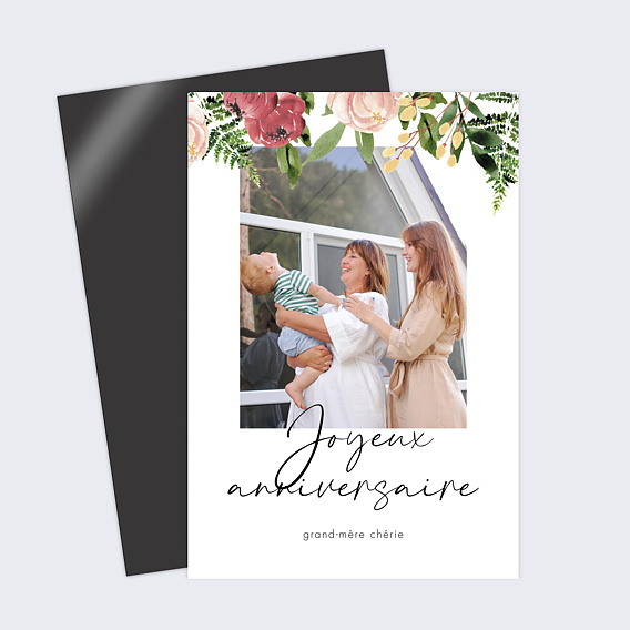 Carte anniversaire Fleurs Sauvages