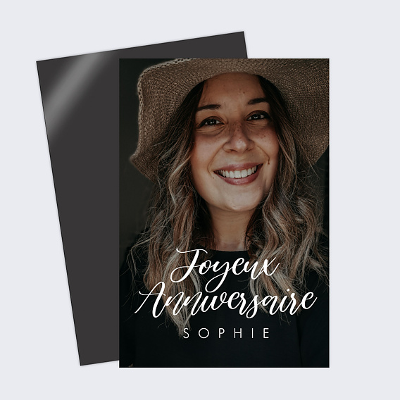 Carte anniversaire Photo Pleine Page