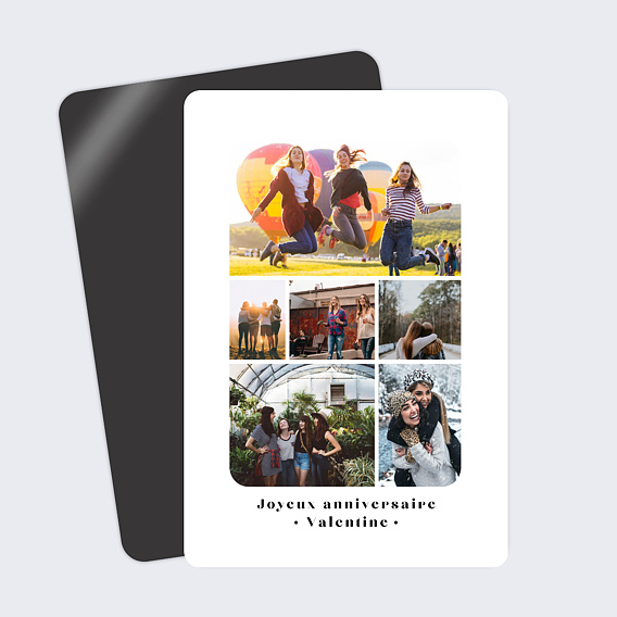 Carte anniversaire Pêle-Mêle Minimaliste