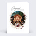 Carte anniversaire Couronne de Fleurs Sauvages Recto