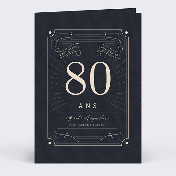 Carte anniversaire Âge Vintage