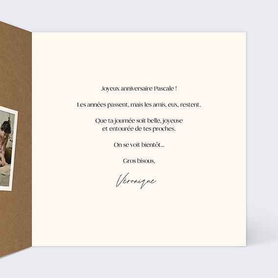 Anniversaire Adulte Kraft Vintage