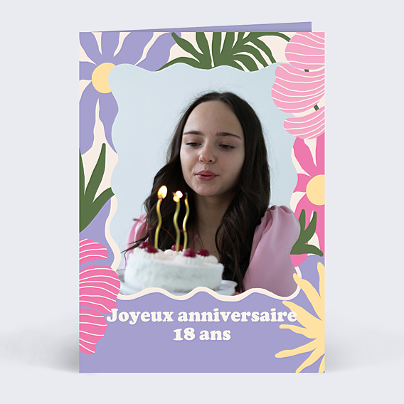 Anniversaire Adulte Fleurs modernes