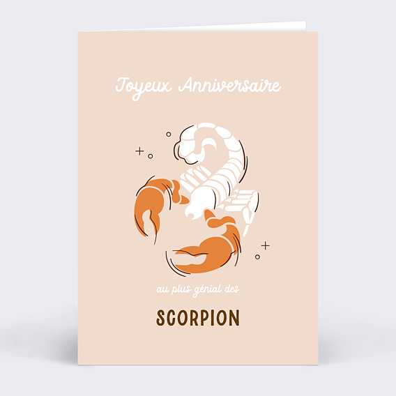 Carte anniversaire Astro Scorpion