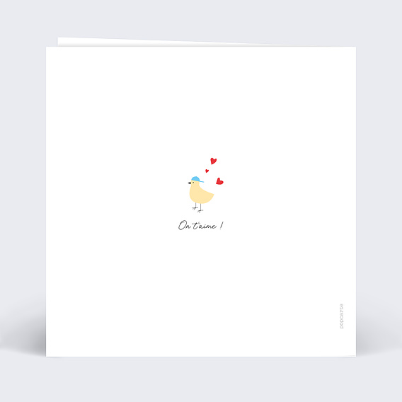 Carte anniversaire Maman Poule Verso