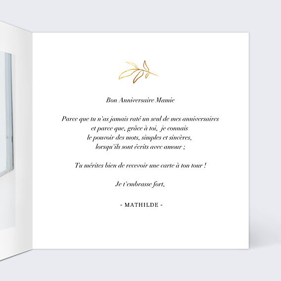 Anniversaire Adulte Feuillage Ocre
