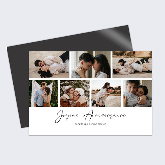 Carte anniversaire Multiphotos Simple