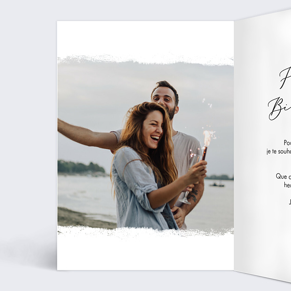 Carte anniversaire Manuscrite Intérieur Gauche