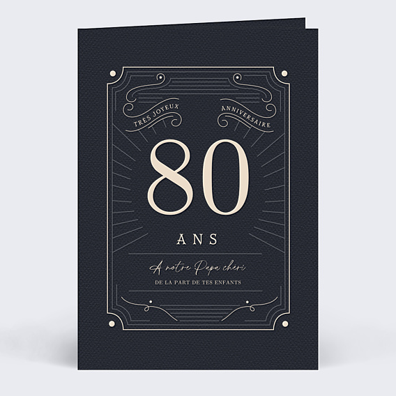 Carte anniversaire Âge Vintage