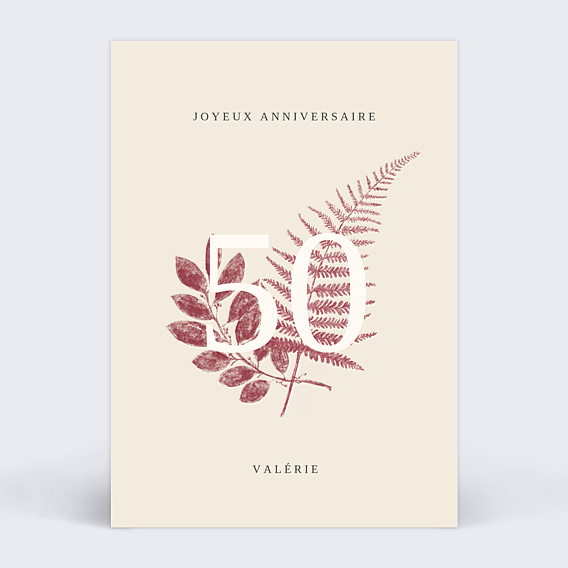 Carte anniversaire Esprit Floral