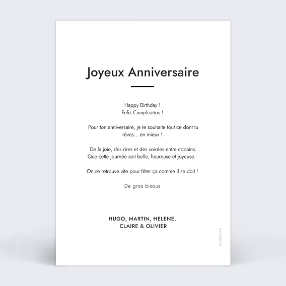Anniversaire Adulte Multiphoto Élégance