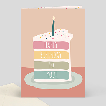 Carte anniversaire adulte Gâteau de Fête