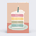 Carte anniversaire adulte Gâteau de Fête Recto