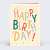 Carte anniversaire adulte Grand Happy Birthday Recto