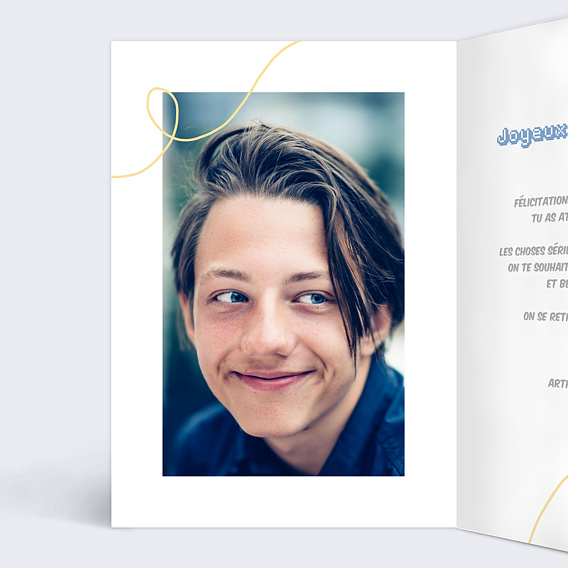 Carte anniversaire Level Up Intérieur Gauche