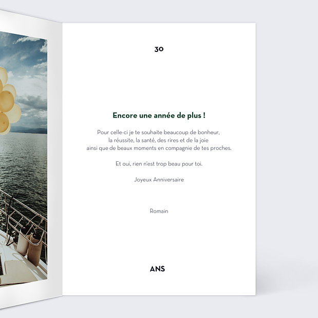 Anniversaire Adulte Typo Chic Intérieur Droit