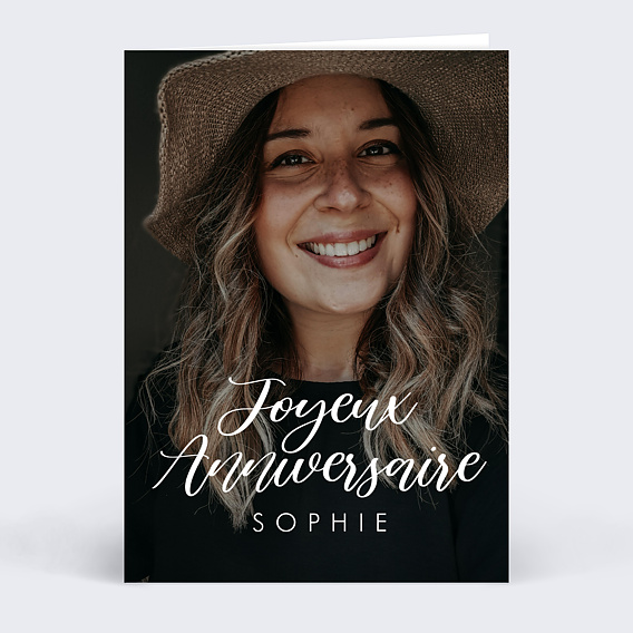 Carte anniversaire Photo Pleine Page
