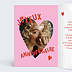 Carte anniversaire adulte Coeur Génial Intérieur Gauche