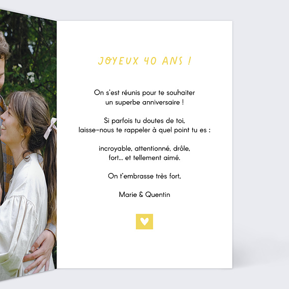 Carte anniversaire Marelle anniversaire Intérieur Droit
