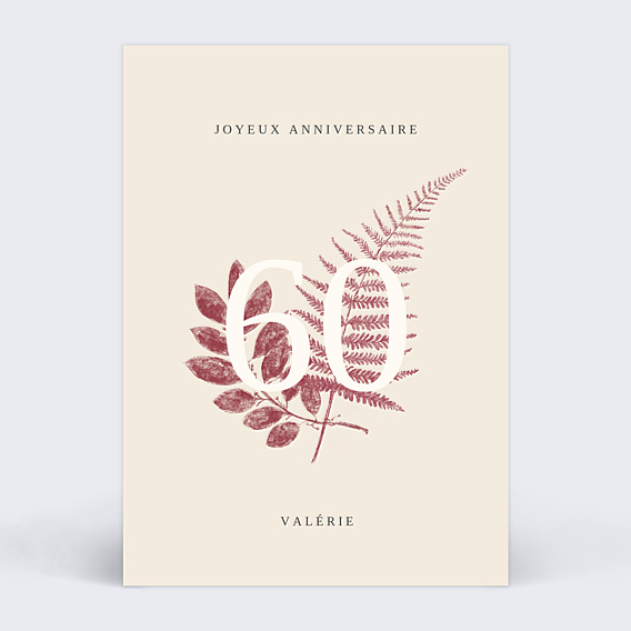 Carte anniversaire Esprit Floral