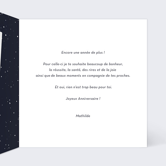 Carte anniversaire Pêle Mêle Polaroid Intérieur Droit