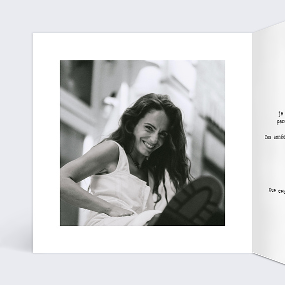 Carte anniversaire Petits tirages souvenirs Intérieur Gauche